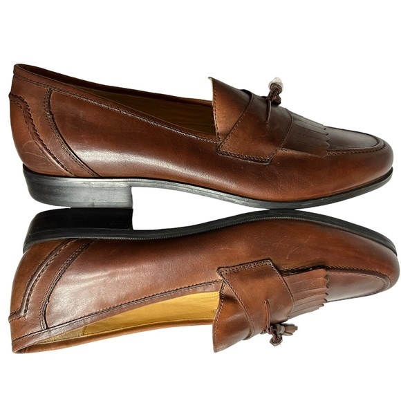 Chaps Ralph Lauren Men's Brown Tassle‎ Loafers NWOT US Sz 12 - Picture 7 of 11